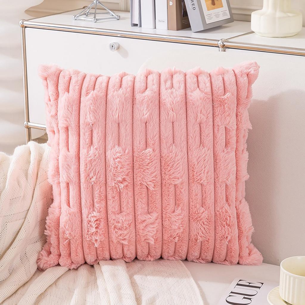 Plush Pillow Cover Double-sided Three-dimensional Pillow Cover Living Room Sofa Decorative Pillow Cover Soft Lumbar Pillow,45*45cm,