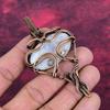 Rainbow Moonstone Pendant Copper Wire Wrapped Gemstone Pendant Handmade Jewelry