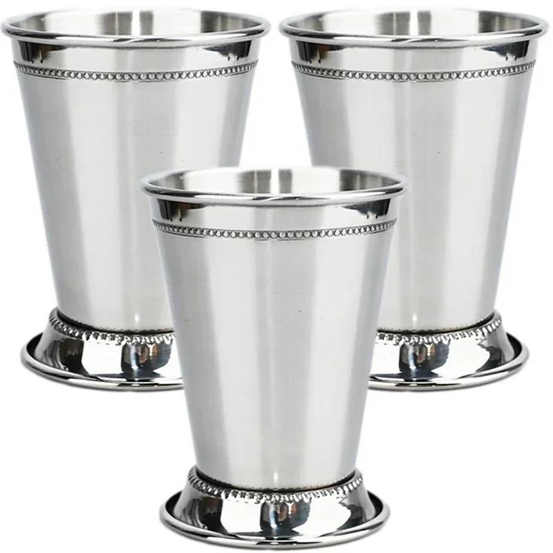 Stainless Steel Mint Julep Mug - Cocktail Drinkware For Martini Mojito Mixed Drinks Bar Party Beer Julep Wine Glass