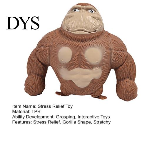 High Elasticity Squeeze Toy Stress Relief Gorilla Soft Stretchy Orangutan Sensory TPR Concentration Aid Hand Exercise Relaxation Ball Party