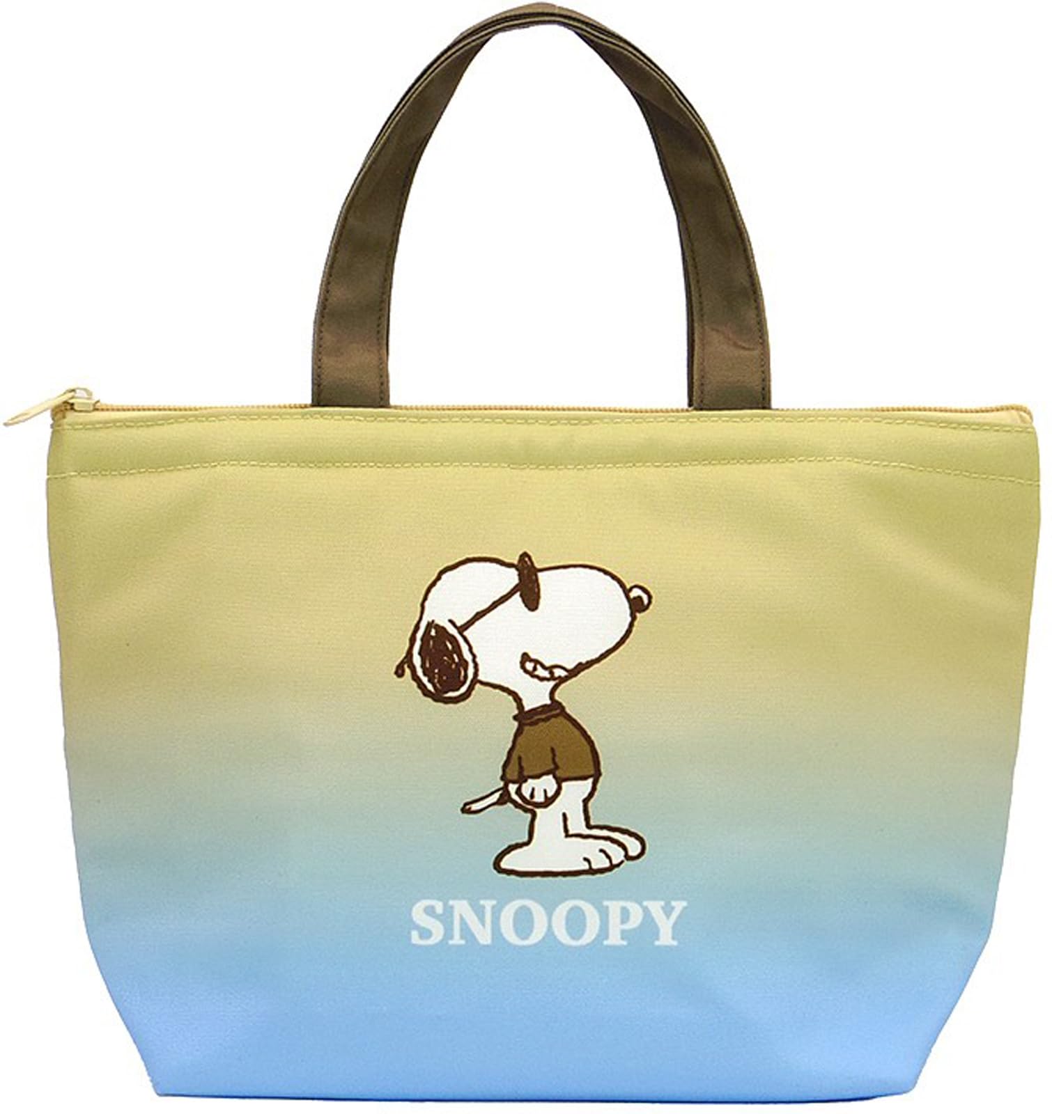 

Nakajima Corporation Snoopy Gradient Joe Cool Insulated Mini Tote Bag, Beige Blue, 214324-25