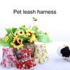 1 Set Kaninchen Kleidung Leine Spitze Saum Bowknot Pfirsich Druck Haustier Kaninchen Hamster Zugseil Pet Liefert