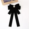 Rhinestones Black Ribbon Pin Velvet Ribbon Badge Brooch Simple Funerals Memorial Pin  Mourning