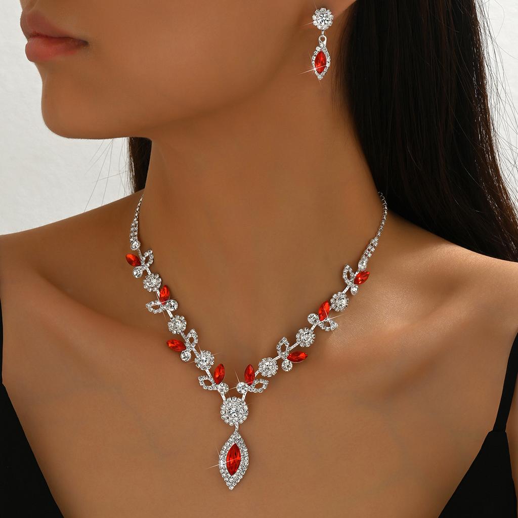 Accessories, Bridal Set, Crystal Flower Jewelry Set, Banquet Wedding Necklace Accessories