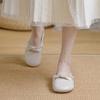 Baotou half slippers female summer 2026 new pearl fairy shoes gentle French flat muller cool slippers