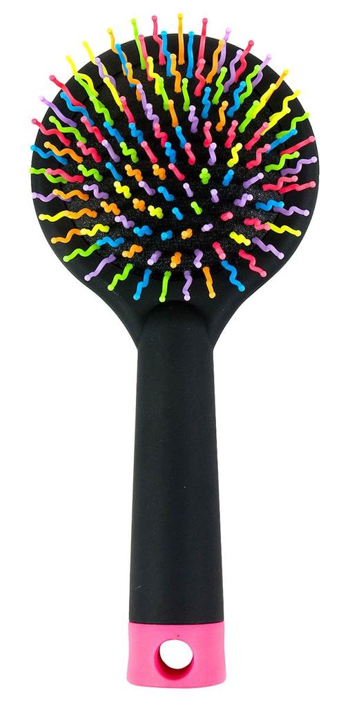 Up Rainbow Brush with Mirror [Volume & Tangle-free] Stand-type