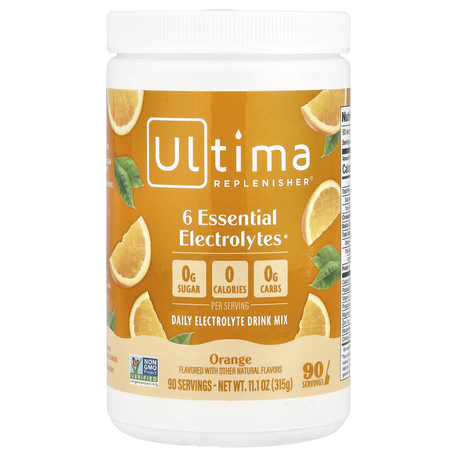 

6 Essential Electrolytes, Daily Electrolyte Drink Mix, Orange, 315G(11.1Oz)