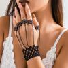 Gothic Metal Chain Finger Bracelet Female, Personalized Cone Fringed Nail Back Chain