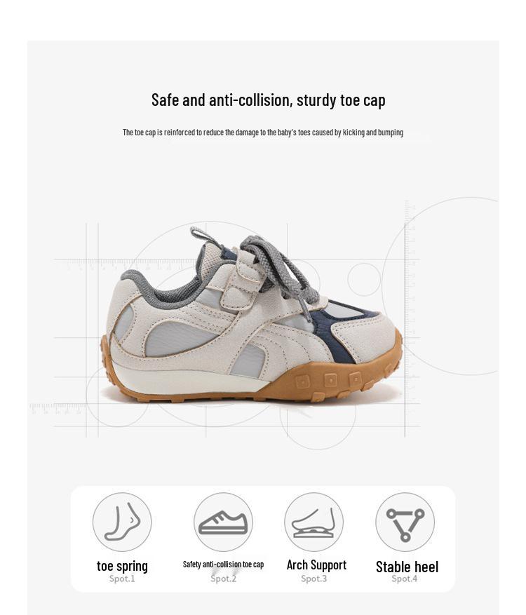 ABC Kids Autumn 2025 Durian Sole Sneakers for Boys & Girls - Versatile Casual Dad Shoes.