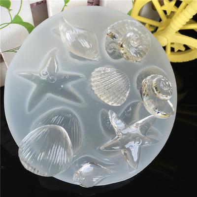 Starfish Shell Snail Scrapbook Silica Gel Mold Resin Decoration Craft Jewelry Mold Epoxy Resin Mold
