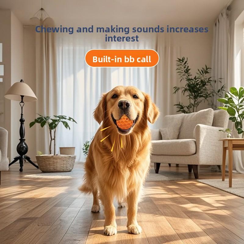 Vocal Teeth Grinding and Cleaning Honeycomb Ball Toy, Interactive Self-entertainment and Boredom Dog Toy, Natural Rubber Pet Toy