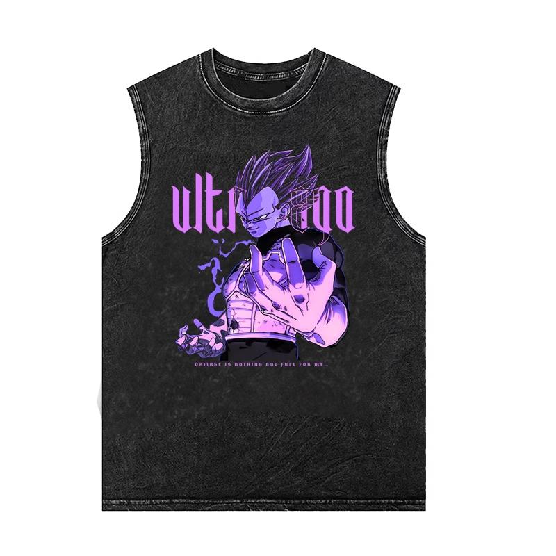 Dragon Ball Goku Saiyan Anime Vest Summer New Men's Tank Tops Woman's  Oversized Sleeveless Shirt Vintage Washed Gym Y2k