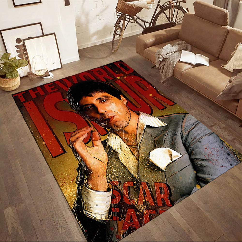 Scarface Style Square rugs are a great choice for living rooms, bedrooms, home décor, and as gifts.