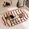 Dachshund Cartoon Quick-Dry Diatom Mud Bath Mat - Water-Absorbent, Anti-Slip Door Mat for Bathroom