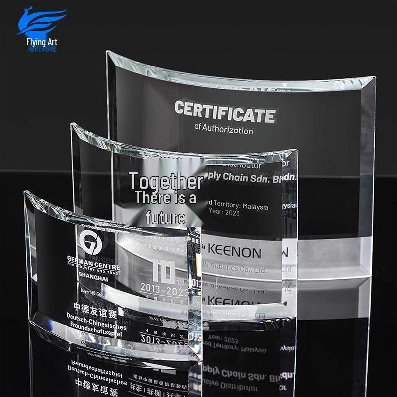 2025 Custom Crystal Trophy & Medal for Outstanding Employee Recognition 9.5x14 cm