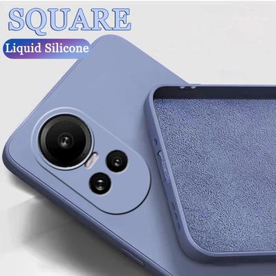 Dėklas Reno 10 5G / Dangtelis OPPO Reno 10 Pro 5G / Naujas Skysto Silikono Nugarėlės Smūgiams Atsparus TPU Minkštas Viršelis Reno10 Reno 10 5G Fundas