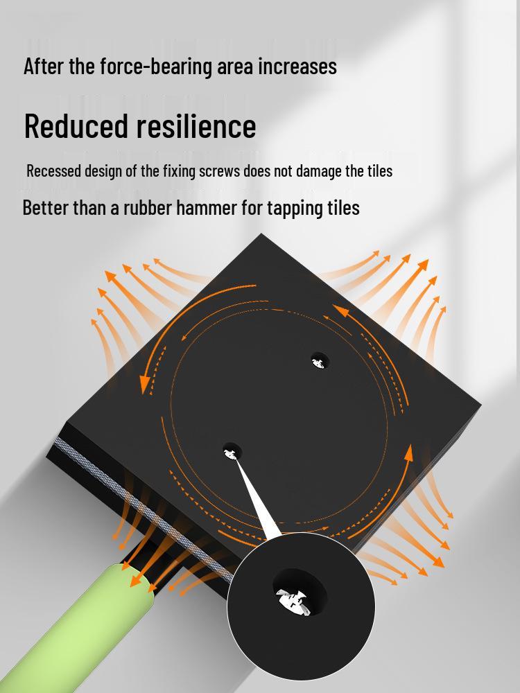 Tile Laying Tool Set: Rubber Tapping Board for Bricklayers and Floor Tile Installation