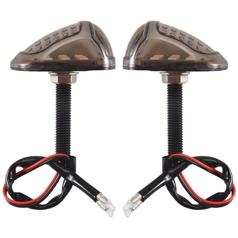 Powerful 12V Yellow Lighting Motorbike Indicators Blinker 9 LED Motorcycle A Pair Piranha Light Flasher Turn Signal Light