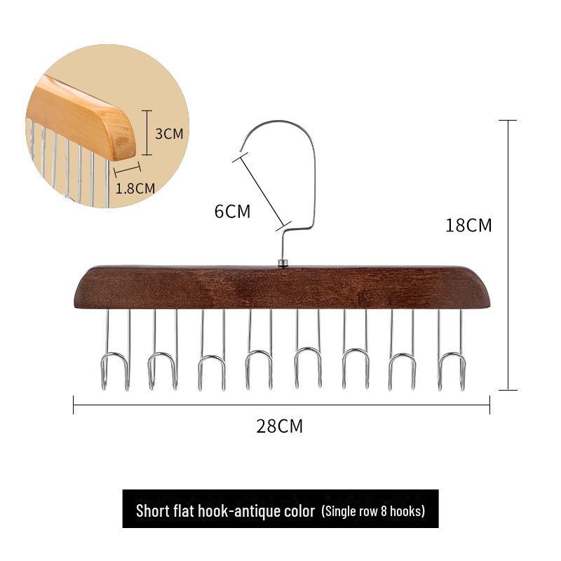 Wieszak z litego drewna, antypoślizgowy, z szerokimi ramionami, do suszenia ubrań i wsparcia garderoby