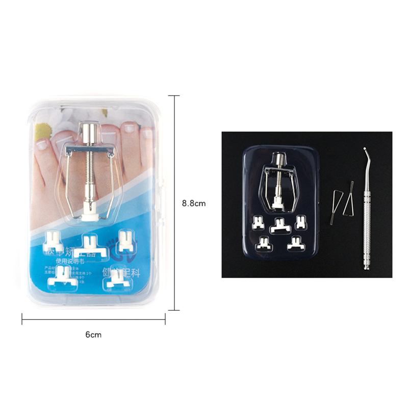 Eingewachsenes Zehennagel-Korrekturgerät, Edelstahl-Glättungsclip, Klammer-Korrektor, Fußnagelpflege