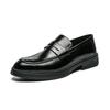 Fashion Luxury Brand Business Casual Shoes Thick Bottom Shoes Leather Loafers Slip on High Quality Wedding Shoes Soft Sole Dress Shoes