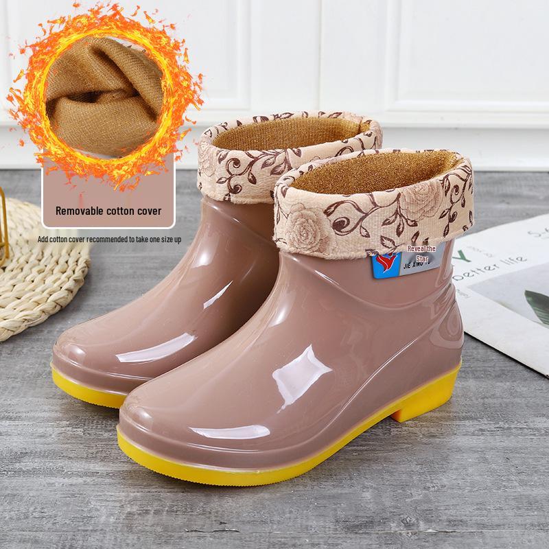 Damen Rutschfeste Verschleißfeste Niedrig Geschnittene Regenstiefel: Strapazierfähige Arbeitsgummischuhe für Küche, Autowäsche und nasse Umgebungen