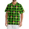 Men's Casual Short-Sleeved V-Neck Printed Front Pocket Top