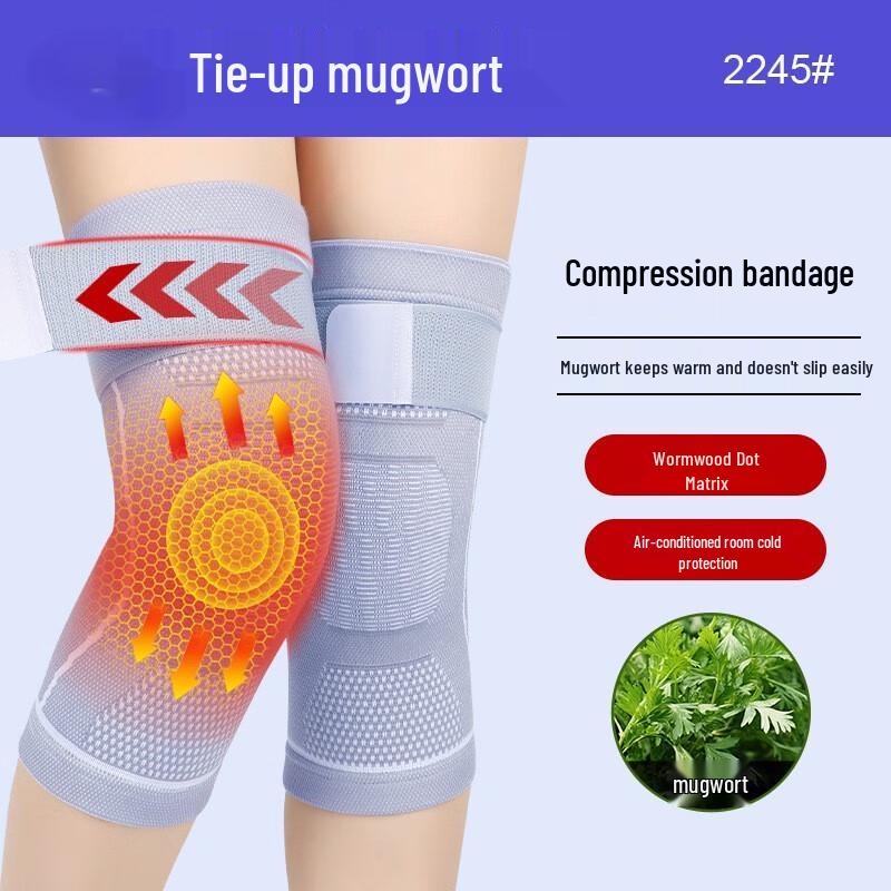 Unisex Thermal Mugwort Knee Brace with Straps