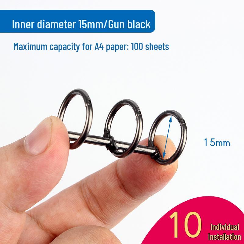 Six-Hole Metal Binder Rings - Multi-Hole Loose Leaf Binding Clip