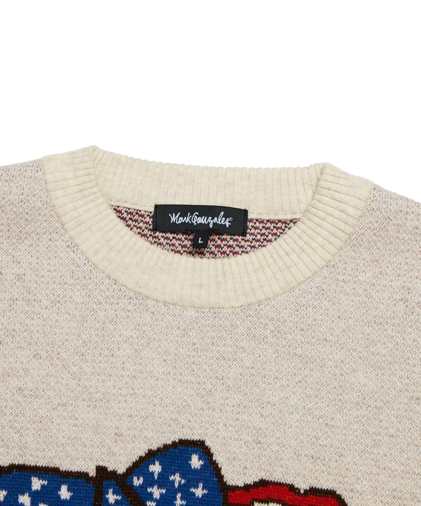 MARK GONZALES Mg Old Glory Knit Sweater - Ivory