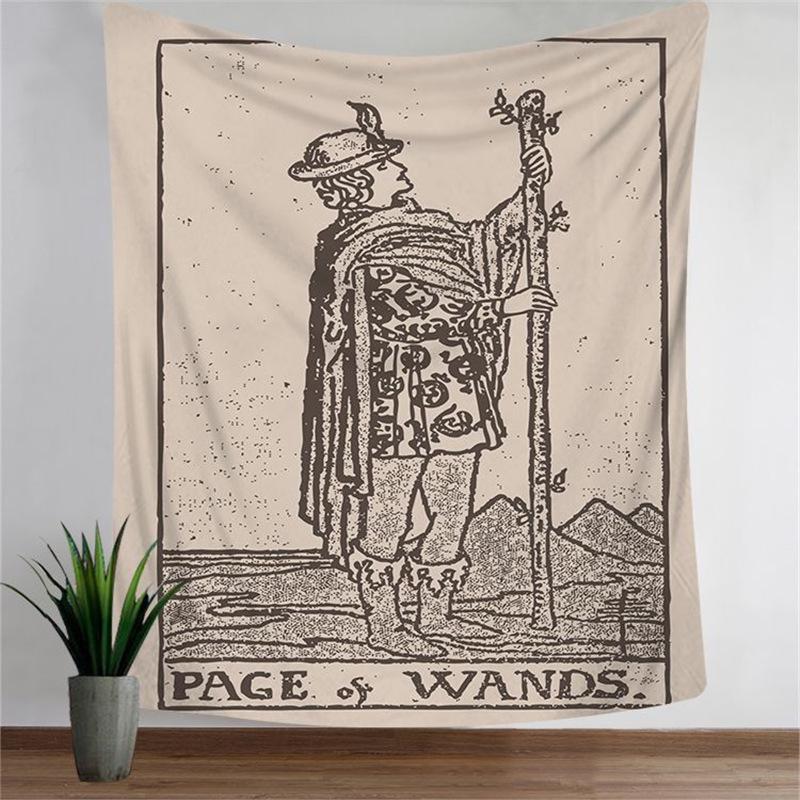 European Tarot Card Series Wall Tapestry - Decorative Polyester Landscape Hanging Cloth