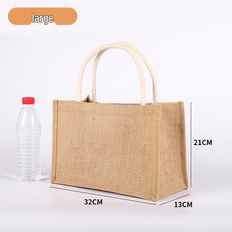 Sac fourre-tout en toile de jute: Sac de courses en jute peint à la main DIY, Lin polyvalent graffiti
