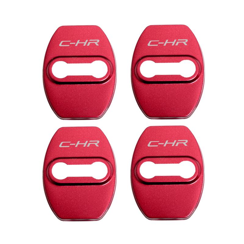 4pcs Car Door Lock Cover Protect WQF5 Buckle Cover Stickers For Toyota C-HR CHR Accessories Car Styling