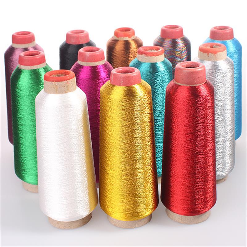 Gold & Silver Computer Embroidery Thread: DIY Handmade Cross Stitch, Single Strand, Bright Metal Wire.