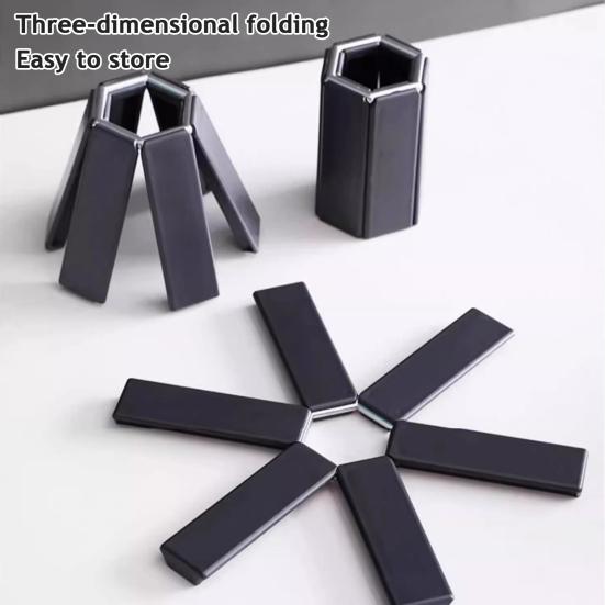 Kreativní skládací podložka odolná vůči teplu pro jídelní stůl, ochrana kuchyňské pracovní desky, prostorově úsporná ochranná podložka