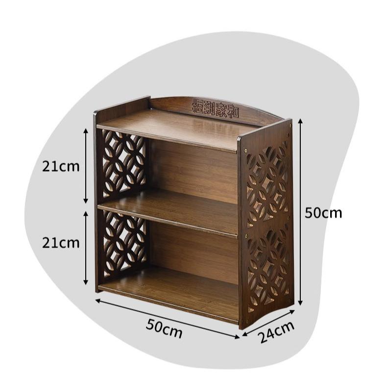 Multi-Layer Living Room Tea Cabinet, Wall-Aligned Sideboard, Household Low Table Storage Unit, Chinese Window Alcove Cabinet