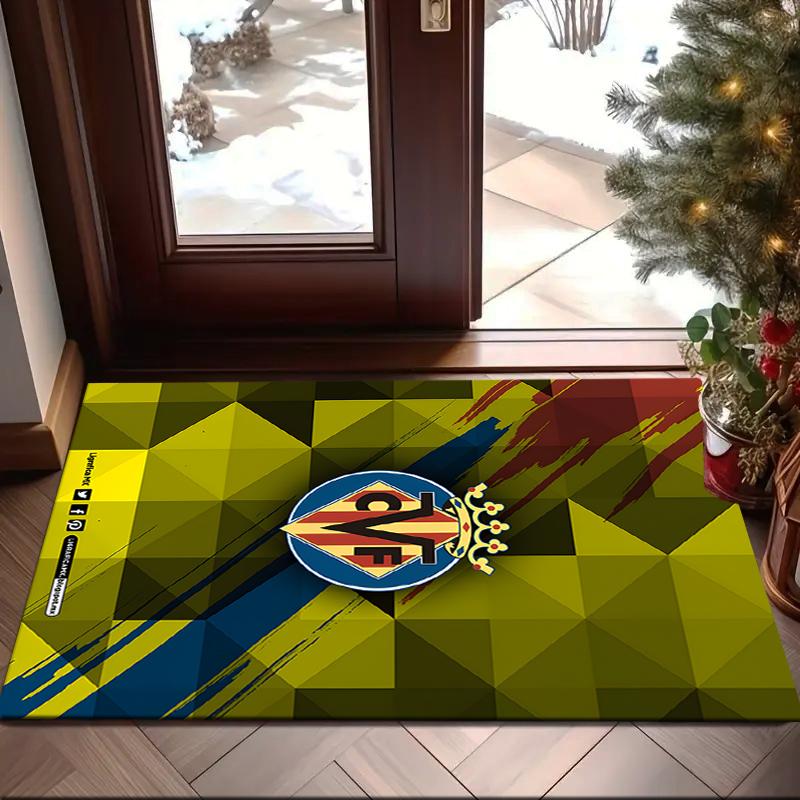 1PC Villar-real Football Club Rug Game Carpet, Floor Mat for Bedroom Living Room Entryway Rug, Home Decor Idea Gift for Christmas birthday