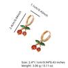 Cherry Shape Dangle Earrings for Women 2025 New Fashion Golden Drop Earring Zirconia Jewelry Wedding Party Accessorie