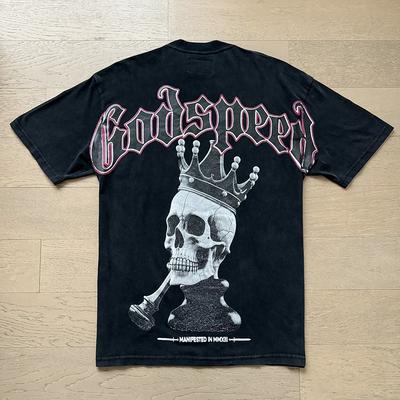 2025 BRAND NEW Godspeed Skeleton Crown Scepter Printing Tee Mens Cotton T-shirt