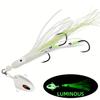 3pcs 100-300g Glow Slow Pitch Jigging Lure Squid Skirt 3 Hooks Saltwater Fishing Bass Trout Catfish Offshore Deep Sea Luminous