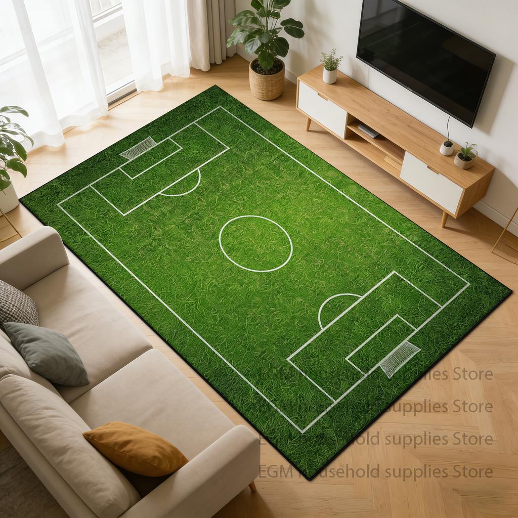 Football Field Carpet Modern Living Room Foldable lounge Floor Mats Non-slip Bedroom study customizable large size Rugs Washable