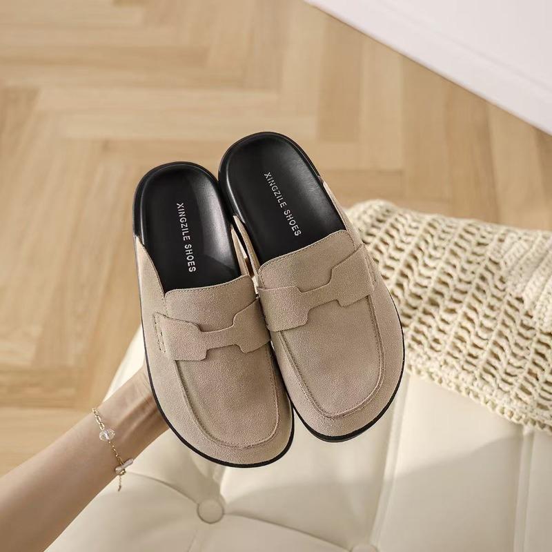 LUXSOLE Cork Suede Clogs Slippers for Women Men Clogs Shoes Classic Cork Antislip Outdoor Slippers with Arch Support Mules