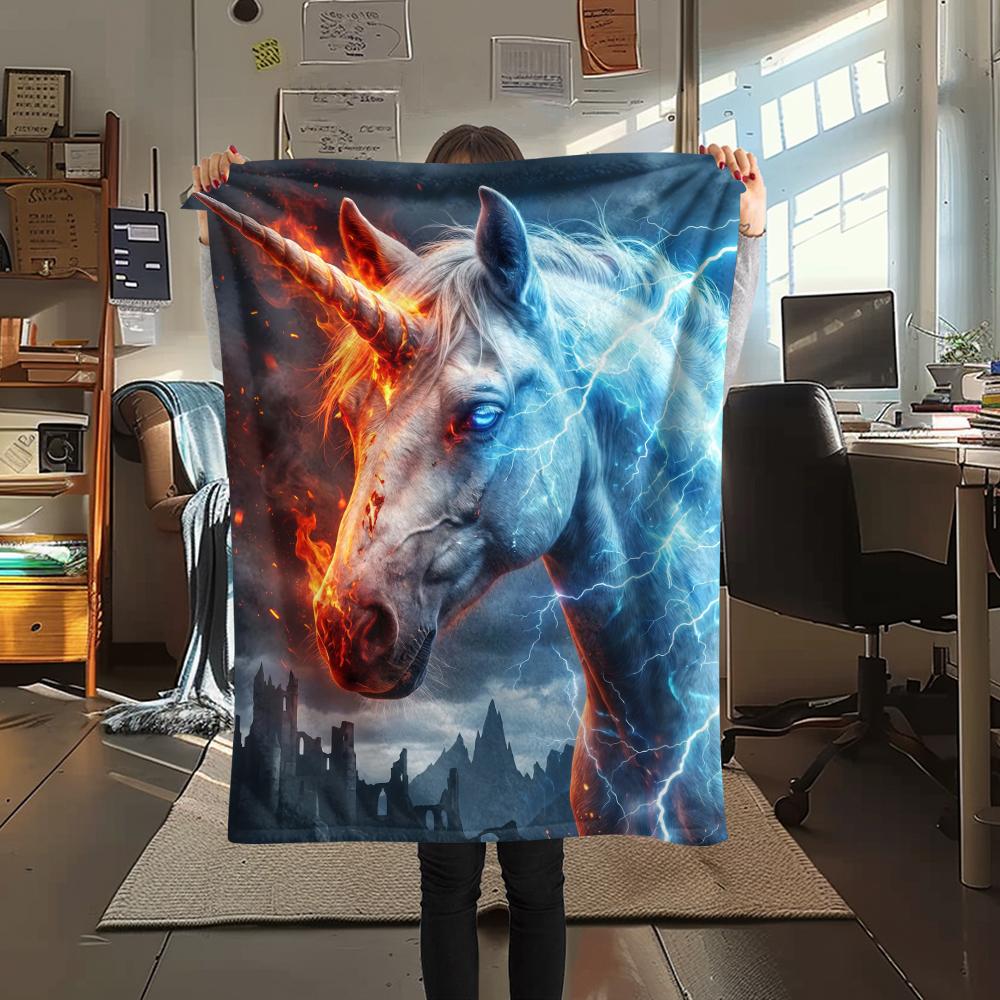 

Red Blue Eagle Tiger Leopard Print Flannel Blanket,High quality Comfortable for All Seasons,Home Decor,Warmth and Comfort,Perfect for Christmas Gifts 80cm x 120cm