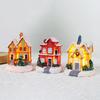 Christmas LED Village House Figurines Luminous Small House Christmas Decoration