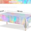 Laser Theme Aluminum Foil Tablecloth for Birthday or Wedding Party Decorations