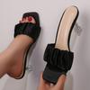 Slippers Women 2025 Summer Luxury Casual Slippers Rubber Flip Flops Butterfly Knot Heeled Fashion Mules Slides Chausson Femme