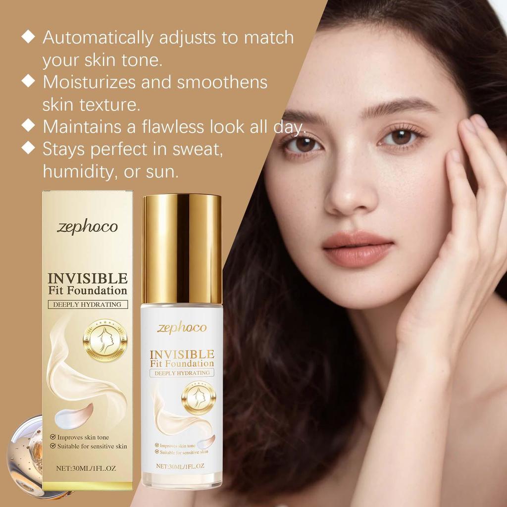 Zephoco 2-in-1 Long-lasting Matte Foundation: Moisturizing, Natural, and Refreshing Daily Makeup.