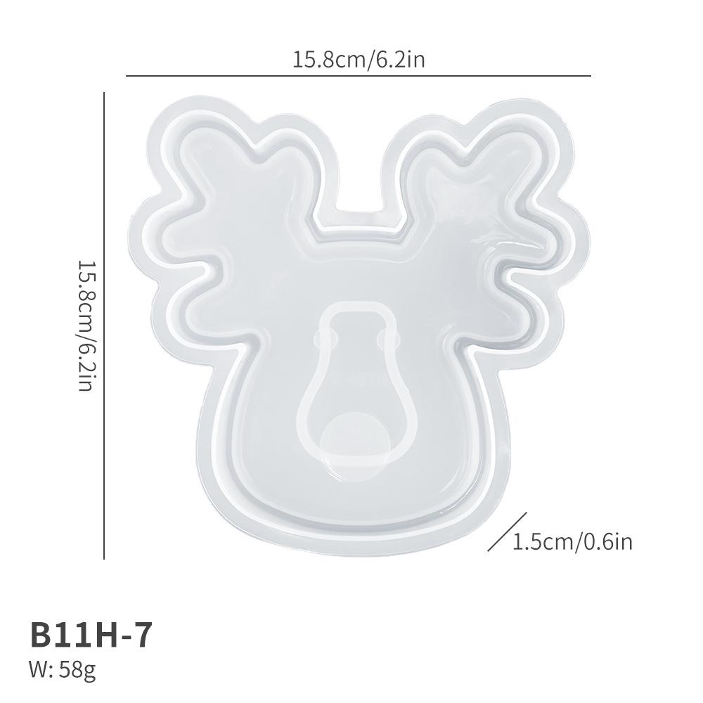 DIY vánoční stromek a sob silikonová epoxidová forma pro snadné vyjmutí z formy