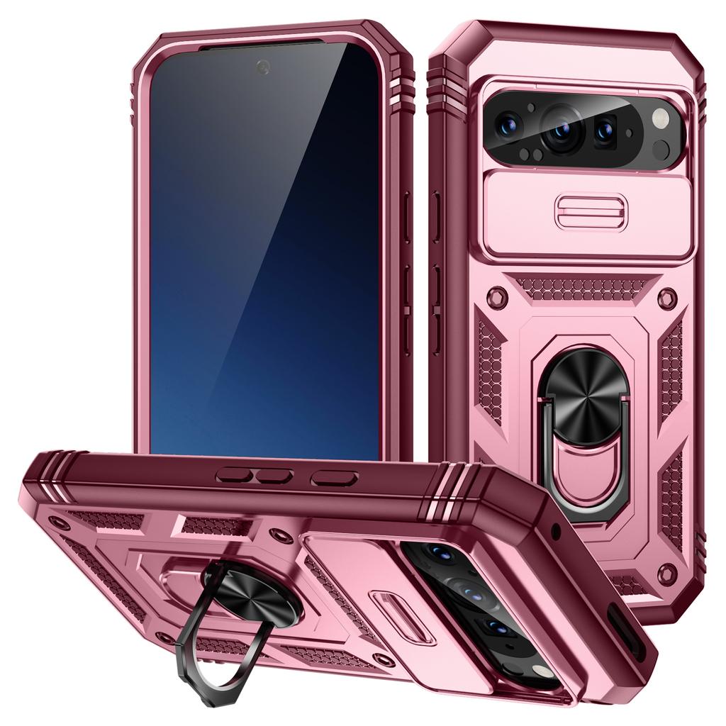 For Google Pixel 9/Pixel 9 Pro Case Camshield Rotary Kickstand TPU+PC Phone Cover