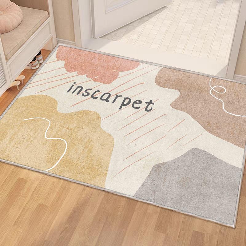 

Современный простой нескользящий грязеотталкивающий коврик из кристального бархата для входной двери 40*60 cm